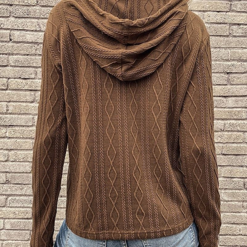 Raphaelle | Women's Textured Hooded Hoodie