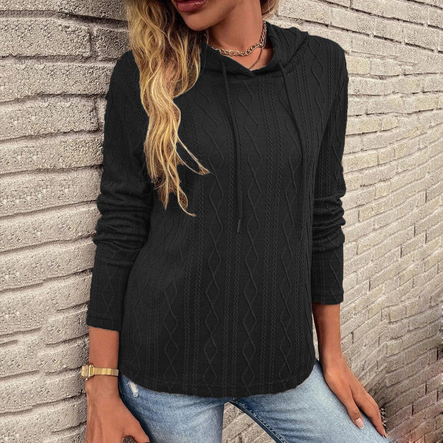Raphaelle | Women's Textured Hooded Hoodie