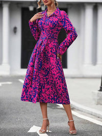 Raphaelle | Women's Long Sleeve Pockets Fashionable Shirt Dress in Blue