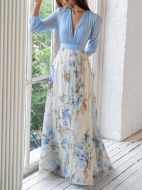 Raquel | Women's Floral V-Neck Boho Maxi Dress