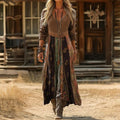 Reba | Women's Long Sleeve Boho Maxi Dress