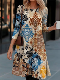 Reba | Women's Long Sleeve Dress in Yellow