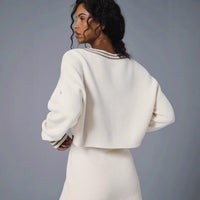 Rebecca | Women's Textured Hooded Dress – Casual Dress in White