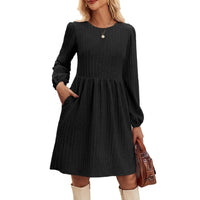 Reginalda | Women's Long Sleeve Dress in Black