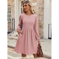 Reginalda | Women's Long Sleeve Dress in Pink