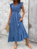 Reine | Women's Smocked Waist Boho Maxi Dress