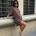 Reinette | Women's Short Sleeve Modern Two-Piece Set