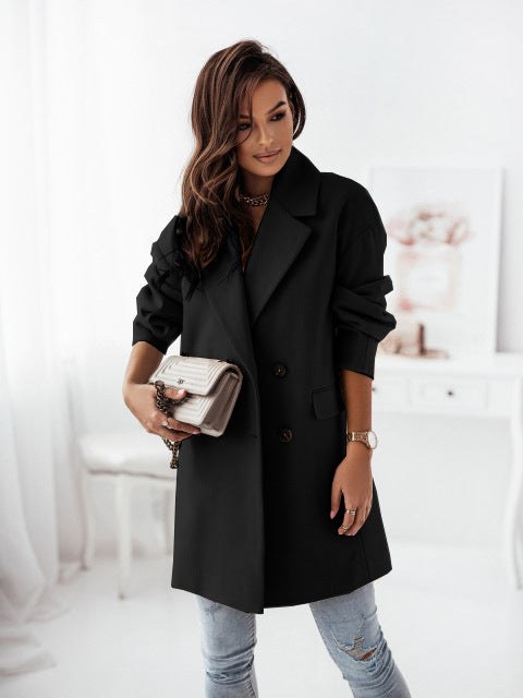 Renata | Women's Oversized Elegant Blazer in Black