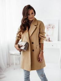 Renata | Women's Oversized Elegant Blazer in Khaki