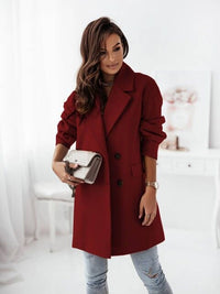 Renata | Women's Oversized Elegant Blazer in Wine Red