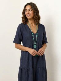 Rhonda | Women's V-Neck Tiered Boho Maxi Dress