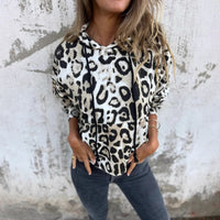 Rhonda | Women's Leopard Print Pockets Hooded Casual Hoodie