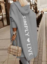 Rhonda | Women's Long Sleeve Pockets Knit Coat in Gray