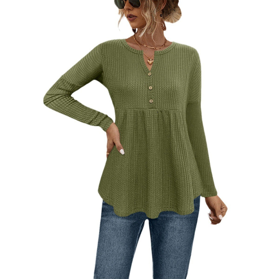 Ricarda | Women's Button Detail Long Sleeve Tunic