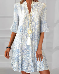 Rilla | Women's Floral Boho Midi Dress