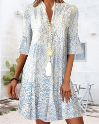 Rilla | Women's Floral Boho Midi Dress