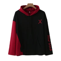 Rilla | Women's Color Block Hooded Modern Hoodie in Blue