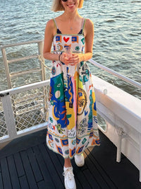 Rita | Women's Floral Printed Boho Midi Dress