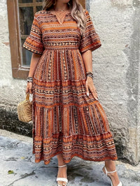 Roberta | Women's Flowy Printed Boho Midi Dress