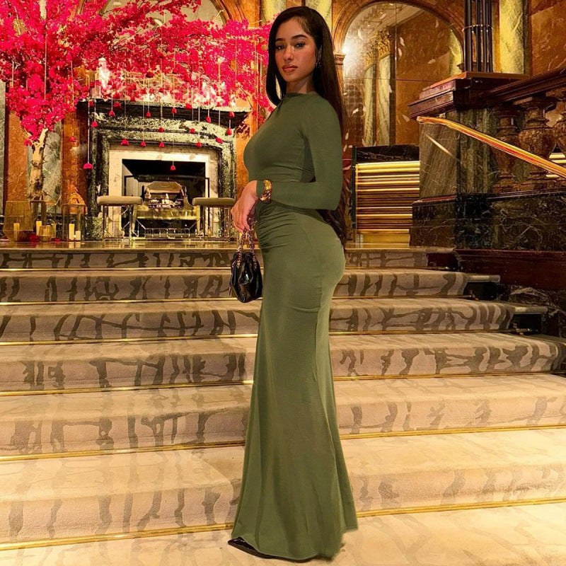 Roberte | Women's Long Sleeve Bodycon Evening Dress