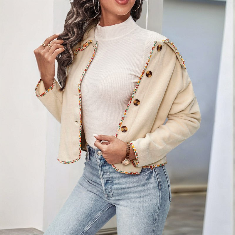 Romane | Women's Soft Elegant Jacket in Apricot