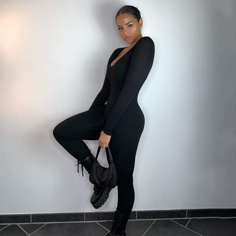 Romilda | Women's Long Sleeve Bodycon Jumpsuit