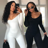 Romilda | Women's Long Sleeve Bodycon Jumpsuit in As Shown