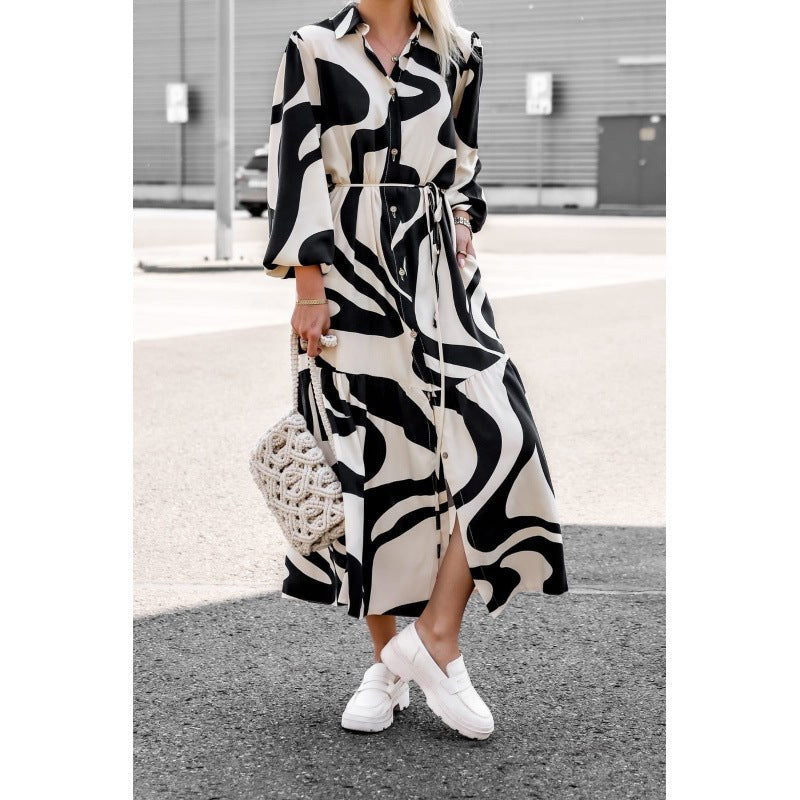 Romualda | Women's Long Sleeve Dress in Black