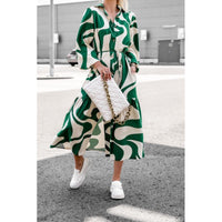 Romualda | Women's Long Sleeve Dress in Green