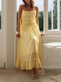 Rosalba | Women's Spaghetti Strap Boho Midi Dress