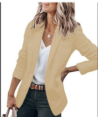 Rosalba | Women's Textured Elegant Blazer in Apricot