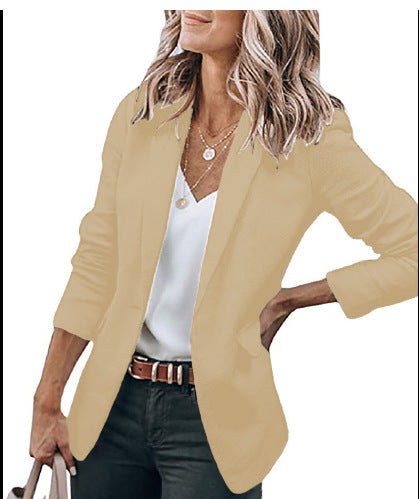 Rosalba | Women's Textured Elegant Blazer in Apricot