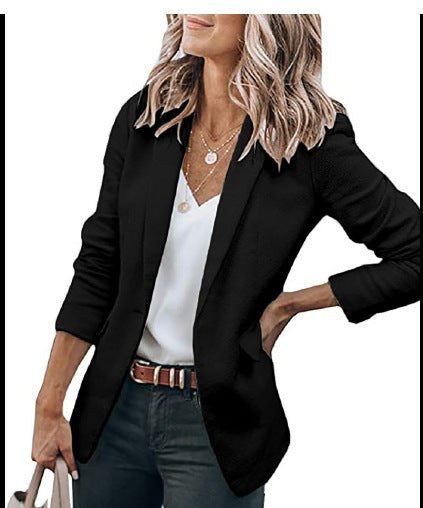 Rosalba | Women's Textured Elegant Blazer in Black