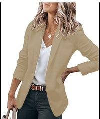 Rosalba | Women's Textured Elegant Blazer in Khaki
