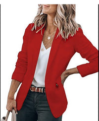 Rosalba | Women's Textured Elegant Blazer in Red