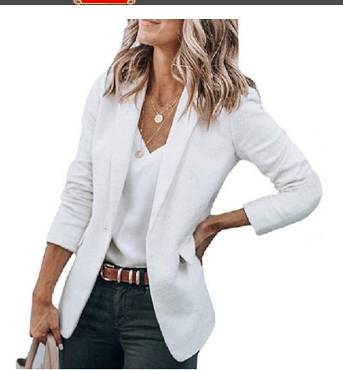 Rosalba | Women's Textured Elegant Blazer in White