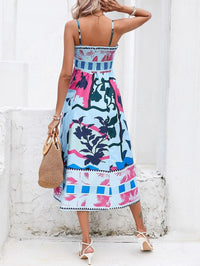 Rosalind | Women's Square Neck Boho Midi Dress