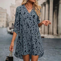 Rosalinda | Women's V-Neck Lightweight Tunic in Blue