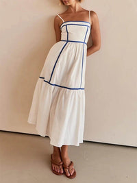 Rosalinde | Women's Sleeveless Midi Sundress in Blue