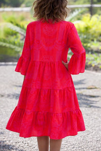Rosanna | Women's Tiered Boho Midi Dress
