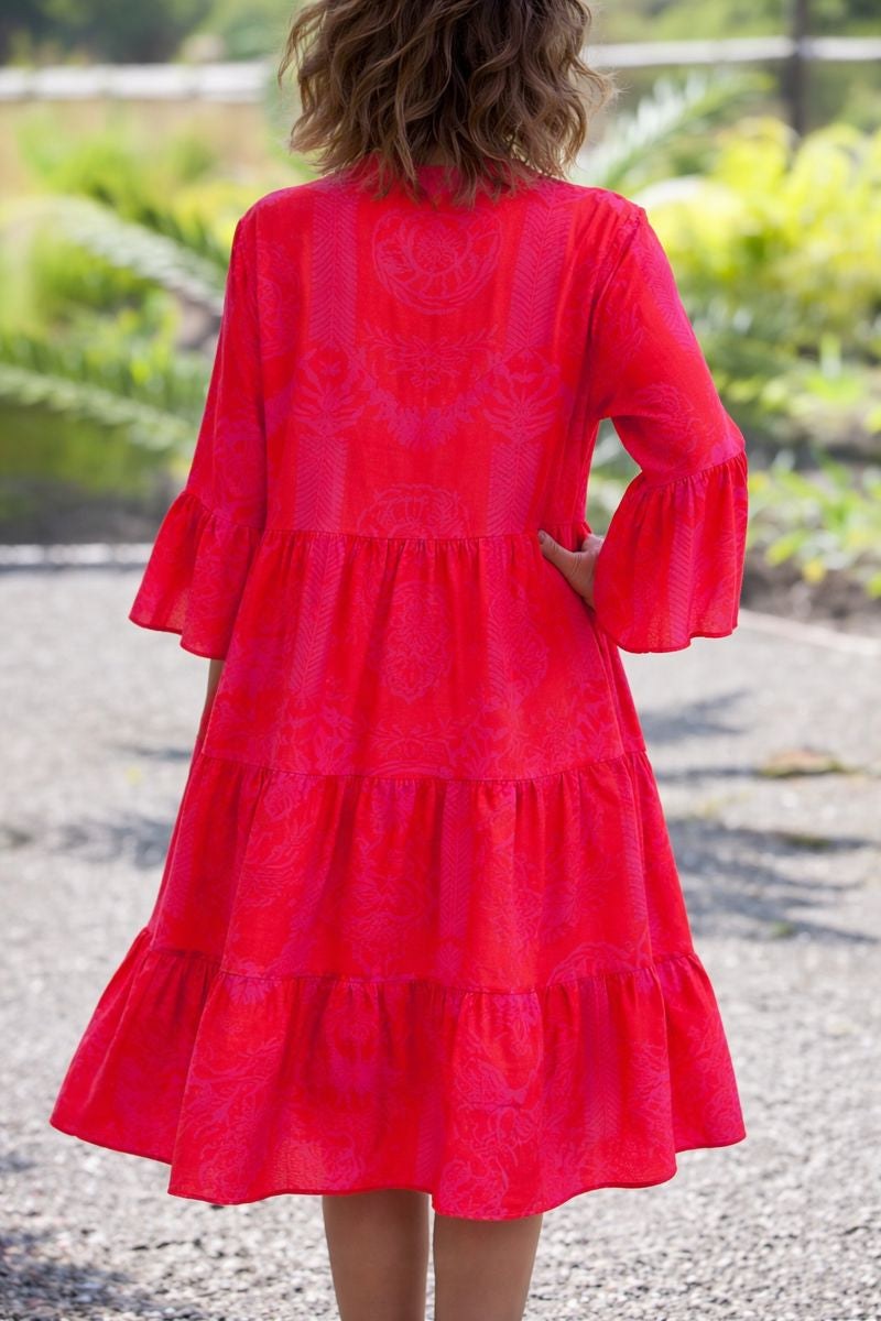 Rosanna | Women's Tiered Boho Midi Dress