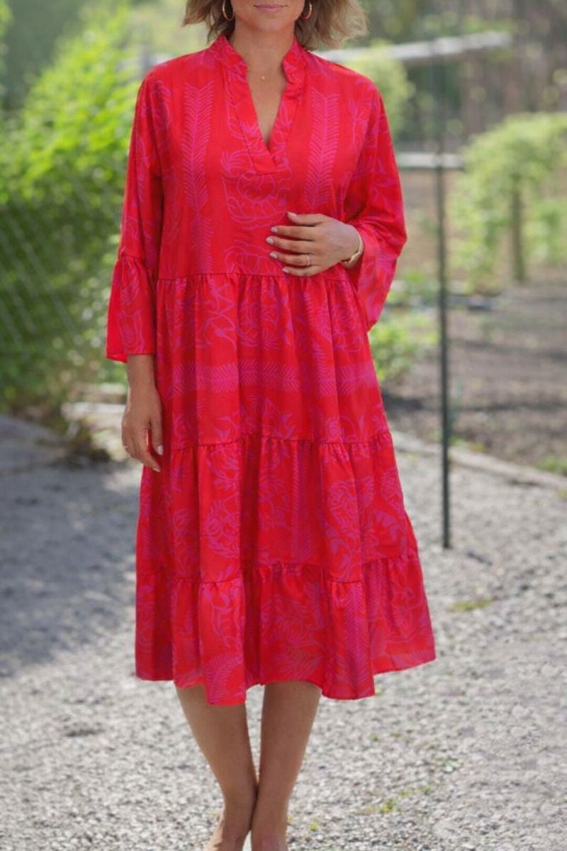 Rosanna | Women's Tiered Boho Midi Dress