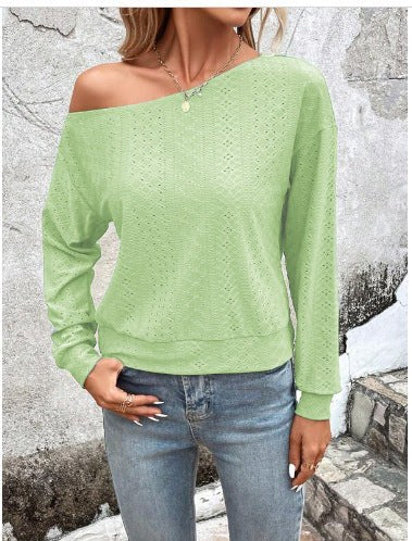 Rosanna | Women's Asymmetric Sweatshirt in Neon Green