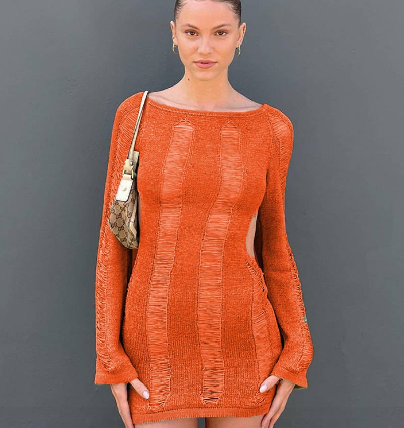 Roselle | Women's Knit Dress in Korall