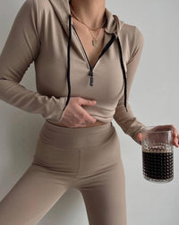 Rosemary | Women's Long Sleeve Top in Khaki
