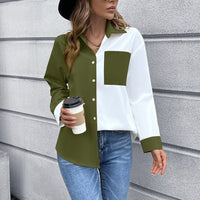 Rosilda | Women's Oversized Elegant Blouse in Olive Green