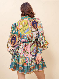 Rosina | Women's Long Sleeve Boho Mini Dress