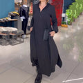Rosina | Women's Stand Collar Long Sleeve Pockets Elegant Dress