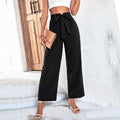 Rosmerta | Women's Tie Belt Belted Elegant Pants – Dress Pants