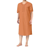 Ruby | Women's Button-Front Stand Collar Short Sleeve Modern Dress